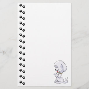 Adorable Sitting Up Puppy Stationery