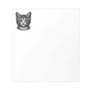 Adorable Sketch of Young Cat Notepad