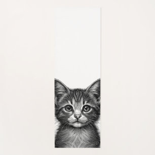 Adorable Sketch of Young Cat   Yoga Mat
