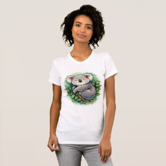 Adorable Sleeping Koala Nature Animal Lover Graphi T-Shirt