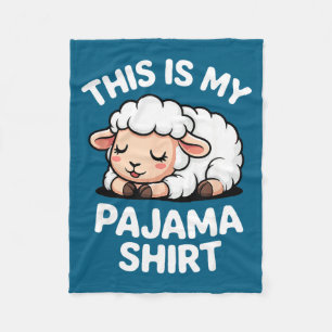 Adorable Sleepy Sheep Pajama For Kids  Fleece Blanket