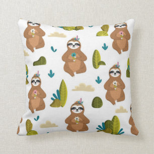 Adorable Sloth Bedroom Decor Cushion