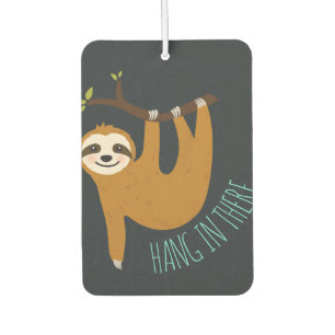 Adorable Sloth "Hang in There" Car Air Freshener