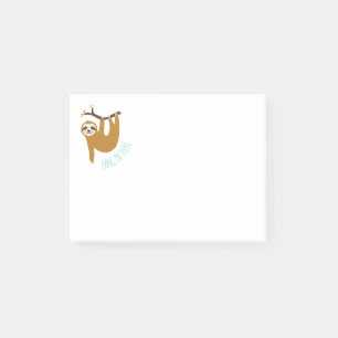 Adorable Sloth "Hang in There" Post-it Notes