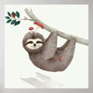 Adorable Sloth  Poster