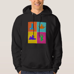 Adorable Sloth Practicing Yoga And Meditating Retr Hoodie