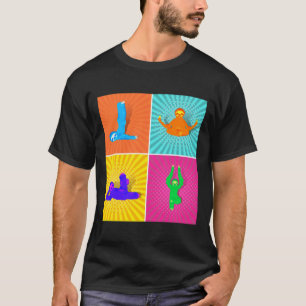 Adorable Sloth Practicing Yoga And Meditating Retr T-Shirt
