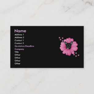 Adorable Sly Heaven Chihuahua Pink Flower Business Card
