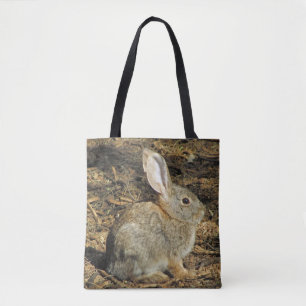 Adorable Small Brown Desert Bunny Photograph Tote Bag