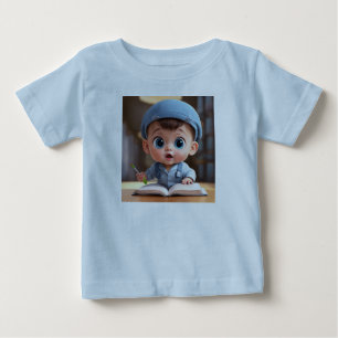  "Adorable Smart Baby Cartoon Print" T-Shirt