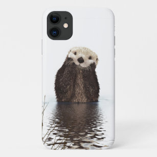 Adorable Smiling Otter in Lake Case-Mate iPhone Case