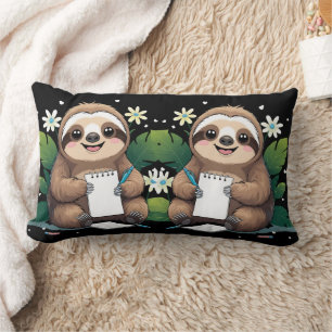 Adorable Smiling Sloth-Back to School With a Smile Lumbar Cushion