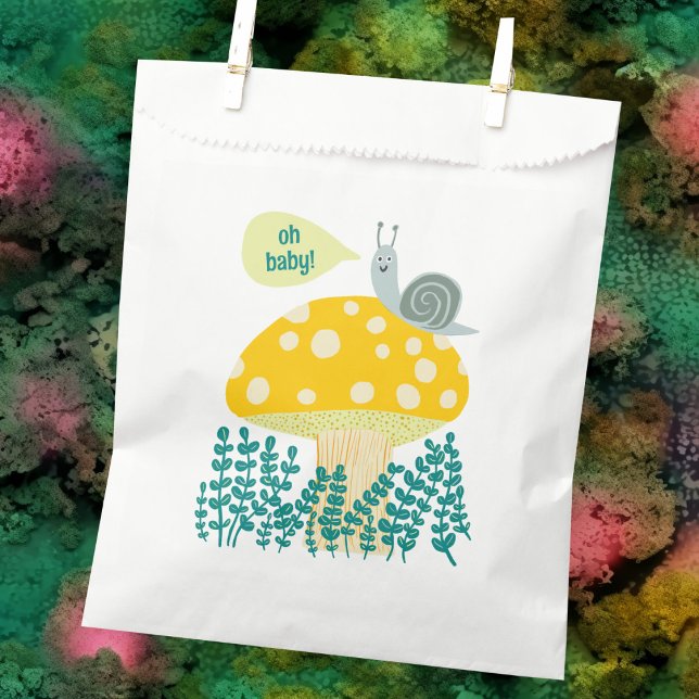 Adorable Snail Mushroom Cute Butterfly Baby Shower Favour Bag (Adorable Snail Mushroom Cute Butterfly Baby Shower Favor Bag
)
