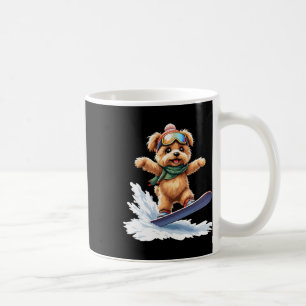 Adorable Snowboarding Dog Winter Sports Men Women  Coffee Mug