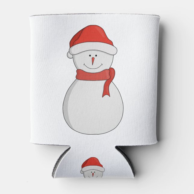 Adorable Snowman Can Cooler (Front)