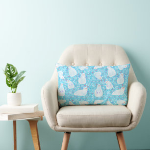Adorable Snowman Pattern Lumbar Cushion
