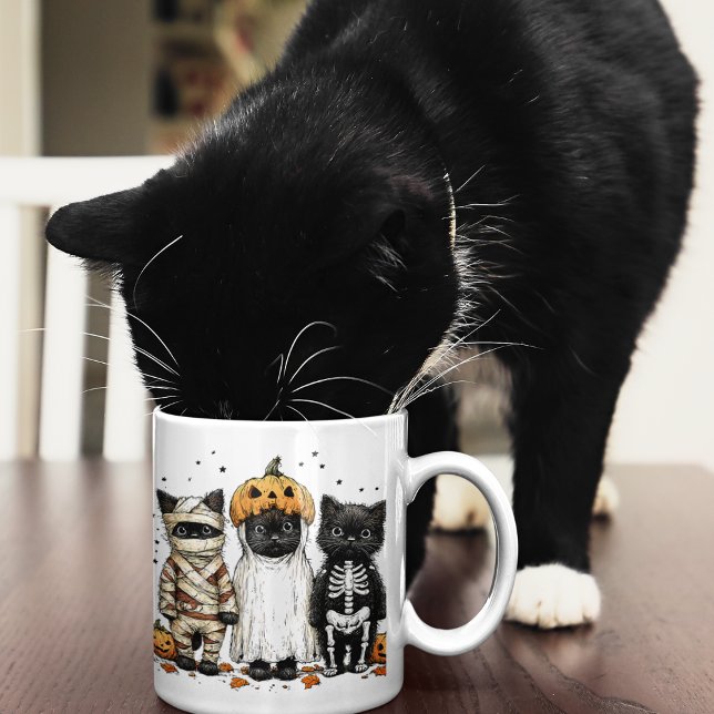 Adorable Spooky Cats Halloween Mug (Creator Uploaded)