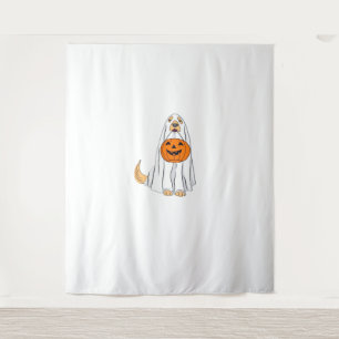 Adorable Spooky Golden Retriever Ghost Classic T-S Tapestry