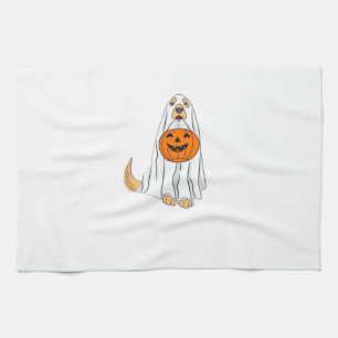 Adorable Spooky Golden Retriever Ghost Classic T-S Tea Towel
