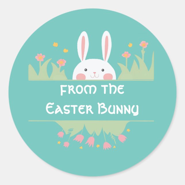 Adorable stickers for kids from the Easter bunny (Front)