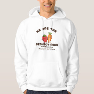 Adorable Strawberry and Carrot Character Design Hoodie