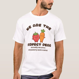  Adorable Strawberry and Carrot Character Design T-Shirt
