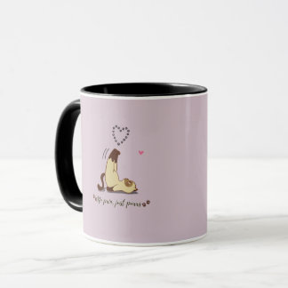 Adorable Stretching cat sticker for cat lovers Mug