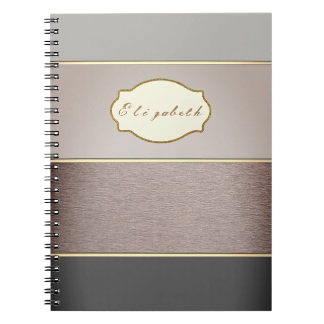 Adorable  Striped,Colourful -Personalised Notebook (Front)