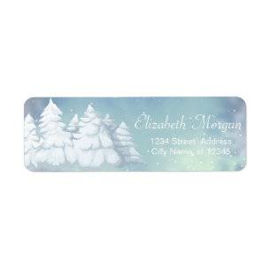 Adorable Stylish ,Christmas Tree, Holiday Return Address Label