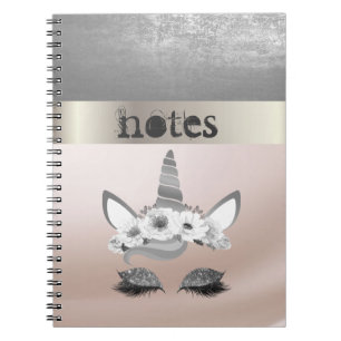 Adorable Stylish Lotus Unicorn Notebook