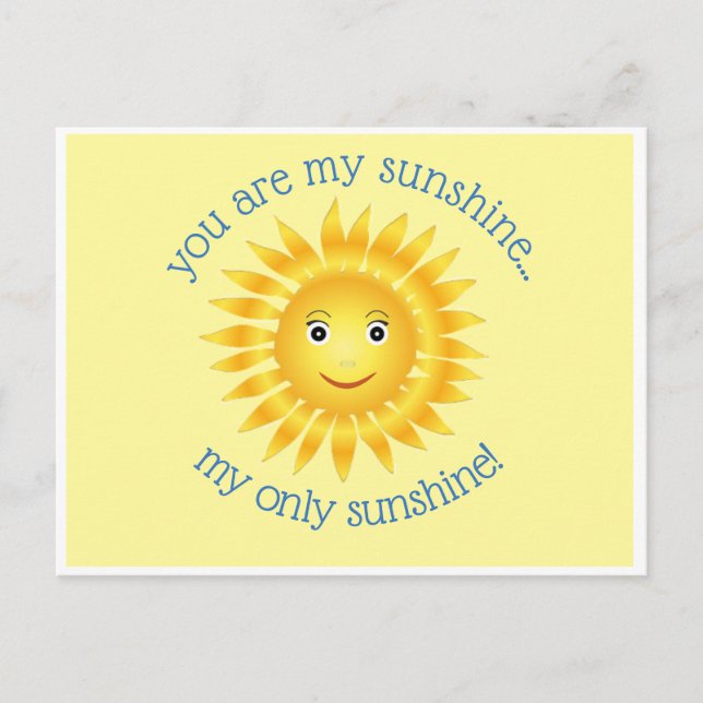 Adorable Sunshine Singing Postcard (Front)