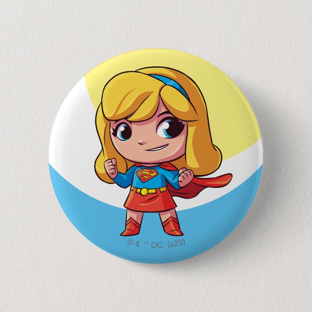 Adorable Supergirl Stance 6 Cm Round Badge (Front)