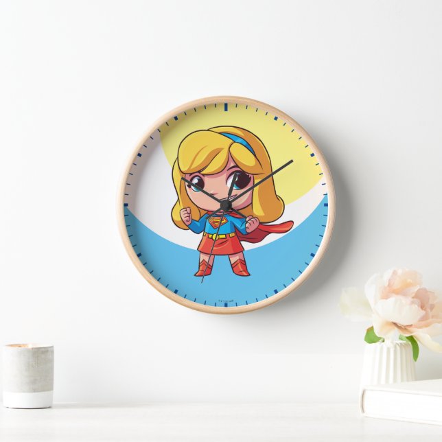 Adorable Supergirl Stance Clock (Home)