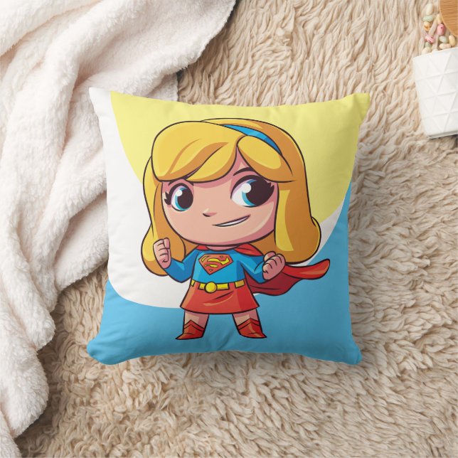 Adorable Supergirl Stance Cushion (Blanket)