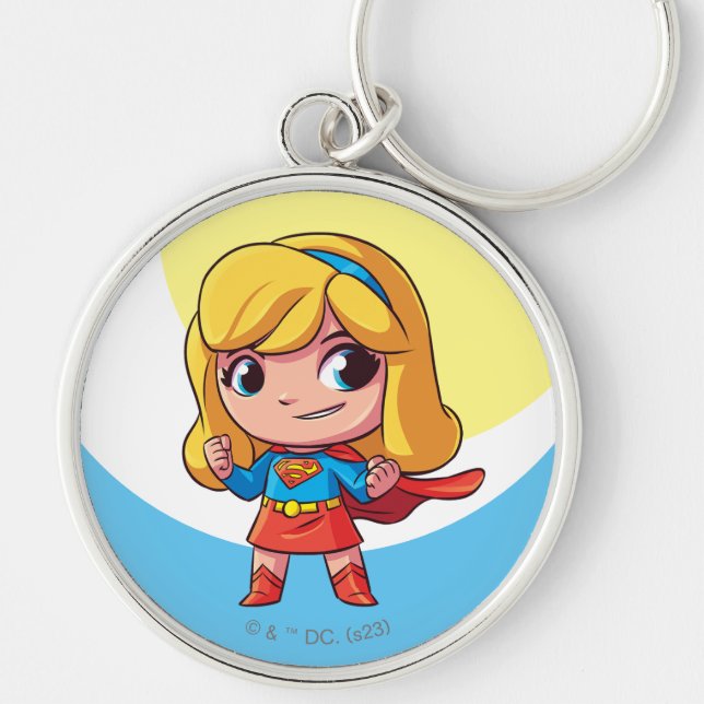 Adorable Supergirl Stance Key Ring (Front)