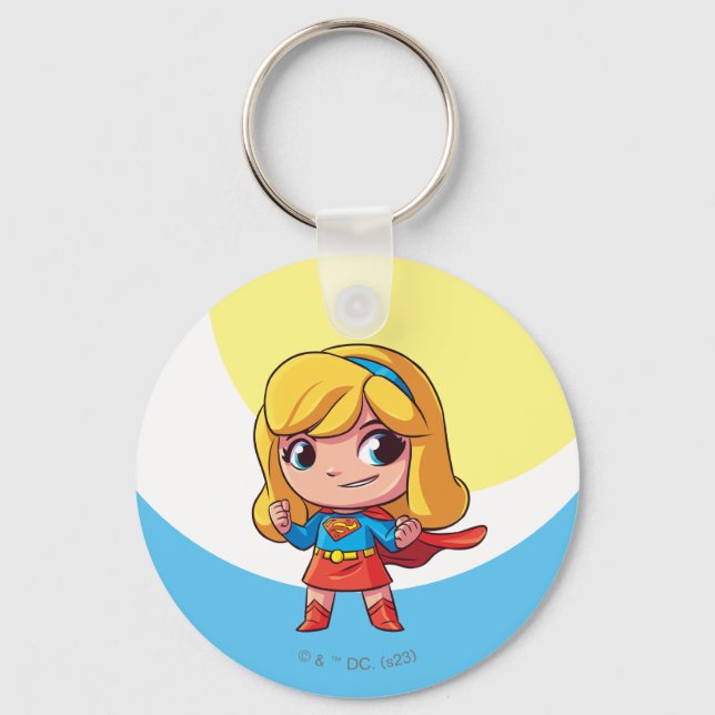 Adorable Supergirl Stance Key Ring (Front)