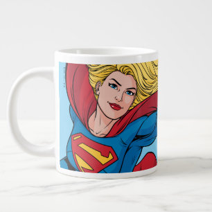 Adorable Supergirl Stance Large Coffee Mug