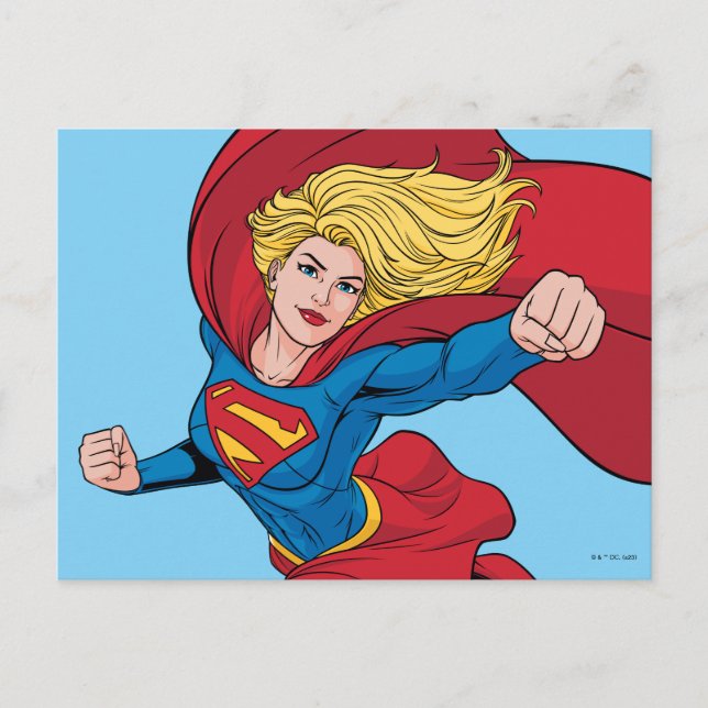 Adorable Supergirl Stance Postcard (Front)