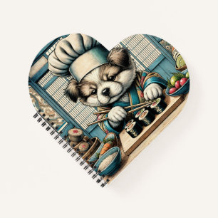 Adorable Sushi Chef Puppy Notebook