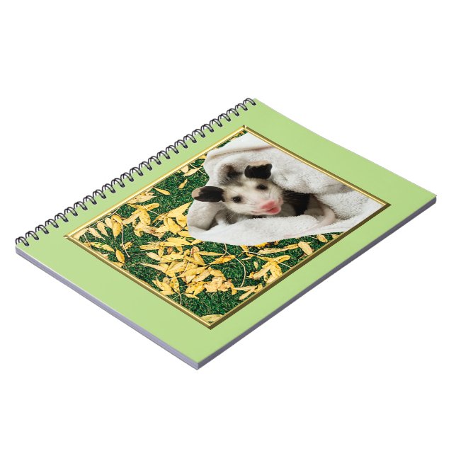Adorable Sweet Baby Opossum Notebook (Left Side)