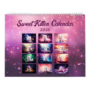 Adorable Sweet Kitten 2026 Calendar