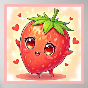Adorable Sweet Strawberry Bliss Poster