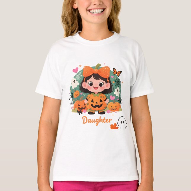 Adorable T-shirt for Fantasmas and Pumpkins for Ni (Front)