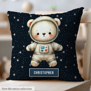 Adorable Teddy Bear Astronaut Pillow for Baby Boy