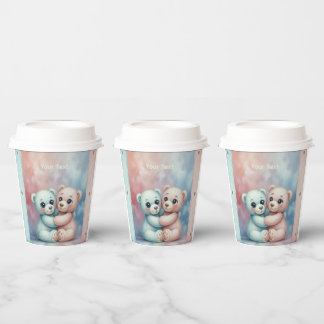 Adorable Teddy Bear Baby Paper Cups