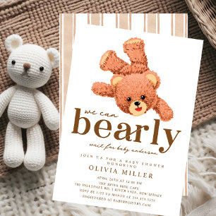 Adorable Teddy Bear Baby Shower Invitation