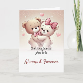 Adorable Teddy Bear Love Greeting Card