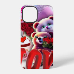Adorable Teddy Bear Roses Love iPhone 12 Pro Case