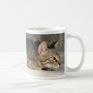 Adorable Thoughtful Tabby Cat Mug