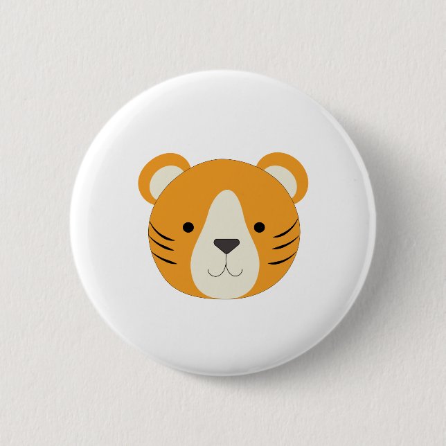 Adorable Tiger 6 Cm Round Badge (Front)